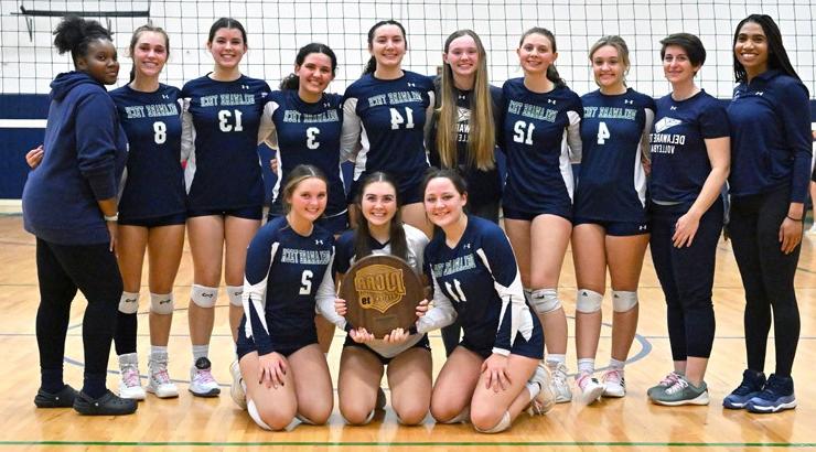 From left, back row, Sydney Armbrister, Leigh DeSantis, Lily Bosch, Paige Orth, Carolyn Segletes, Kailee Gautier, Isabella Denk, Ashley Kelly, Isadora Reichner, and Team Manager Nefertiti Wemyss. Front row, Morgan Donahue, Alexcia Sutton, and Cassie Swift